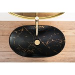 Накладной умывальник Rea Royal In Black Marble/Gold Накладной умывальник Rea Royal In Black Marble/Gold